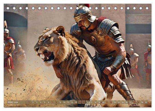 Produktbild: Gladiatoren - ein Leben f&uuml;r den Kampf (Tischkalender 2026 DIN A5 quer), CALVENDO Monatskalender