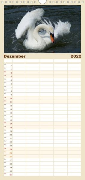 Produktbild: Das faszinierende Leben der Schw&auml;ne - Familienplaner hoch (Wandkalender 2022 , 21 cm x 45 cm, hoch)