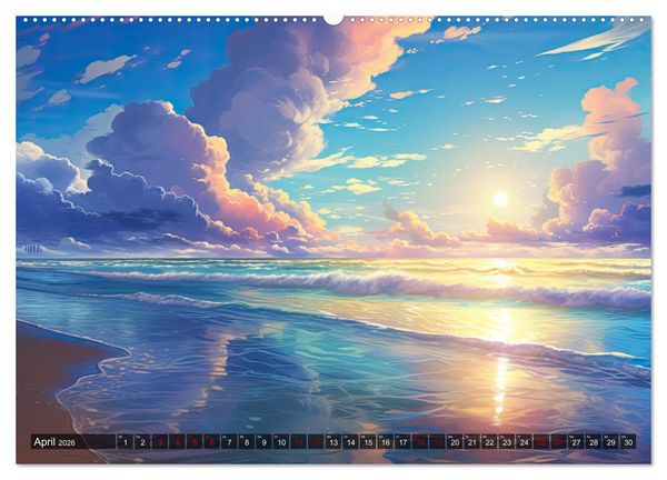 Produktbild: Inspirierende Str&auml;nde (hochwertiger Premium Wandkalender 2026 DIN A2 quer), Kunstdruck in Hochglanz
