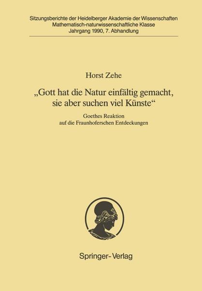 Produktbild: "Gott hat die Natur einf&auml;ltig gemacht, sie aber schon viel K&uuml;nste"