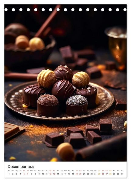 Produktbild: Choco Delight (Desk Calendar 2026 DIN A5 portrait), CALVENDO 12 Month DeskCalendar