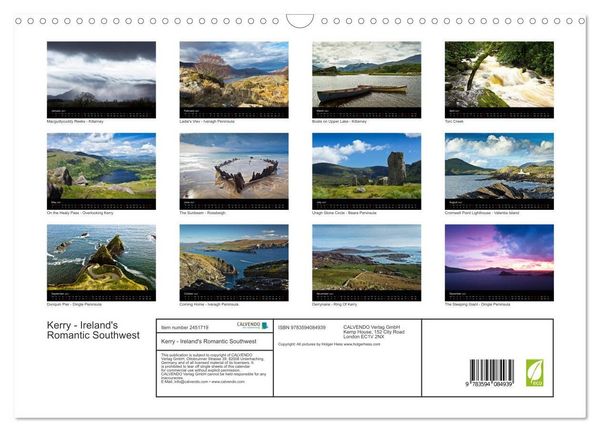 Produktbild: Kerry - Ireland's Romantic Southwest (Wall Calendar 2027 DIN A3 landscape), CALVENDO 12 Month Wall Calendar