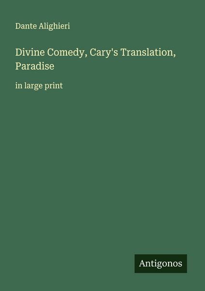 Produktbild: Divine Comedy, Cary's Translation, Paradise