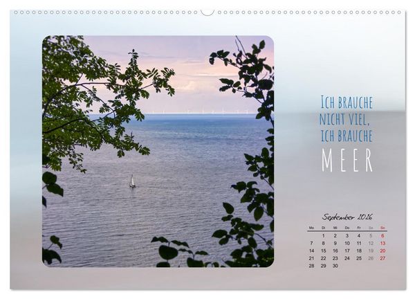 Produktbild: Mehr oder weniger Meer (Wandkalender 2026 DIN A2 quer), CALVENDO Monatskalender