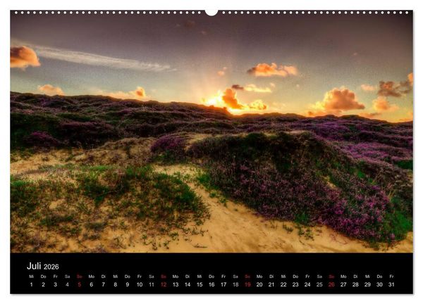Produktbild: Sylt Morsumer Kliffabende Fotografien von Tobias Thiele (Wandkalender 2026 DIN A2 quer), CALVENDO Monatskalender