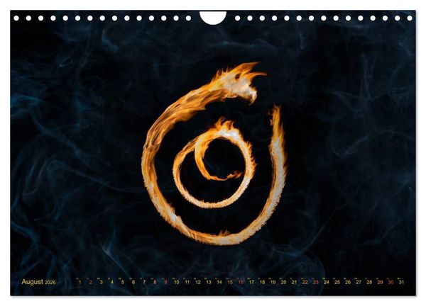 Produktbild: Feuerdrache (Wandkalender 2026 DIN A4 quer), CALVENDO Monatskalender