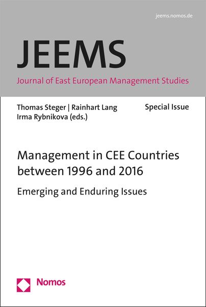 Produktbild: Management in CEE Countries between 1996 and 2016