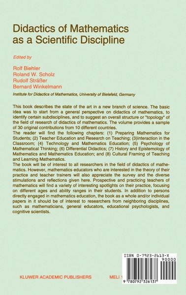 Produktbild: Didactics of Mathematics as a Scientific Discipline