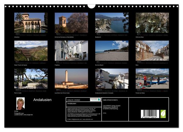 Produktbild: Andalusien (Wandkalender 2026 DIN A3 quer), CALVENDO Monatskalender