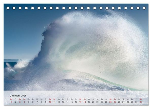 Produktbild: Azurblaue Horizonte - Die Sch&ouml;nheit des Meeres einfangen (Tischkalender 2026 DIN A5 quer), CALVENDO Monatskalender