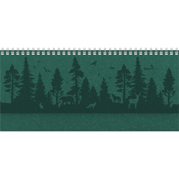 Produktbild: Tisch-Querkalender Nature Line Forest 2026 - Tisch-Kalender - Büro-Kalender quer 29,7x13,5 cm - 1 Woche 2 Seiten - Umwelt-Kalender - mit Hardcover