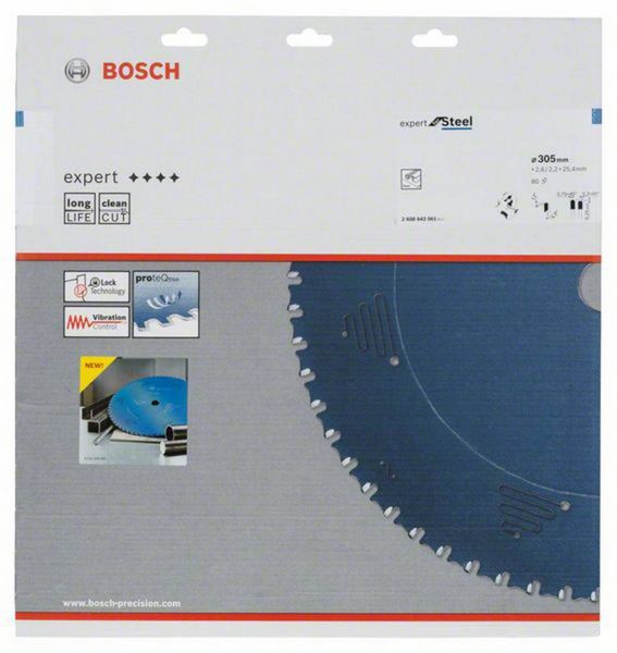 Produktbild: Bosch Accessories Expert for Steel 2608643061 Kreiss&auml;geblatt 305 x 25.4 x 2.2 mm Z&auml;hneanzahl: 80 1 St.