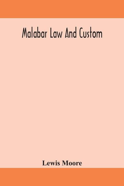 Produktbild: Malabar Law And Custom