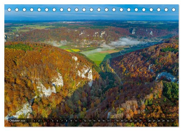 Produktbild: Mein Donautal aus der Luft (Tischkalender 2026 DIN A5 quer), CALVENDO Monatskalender