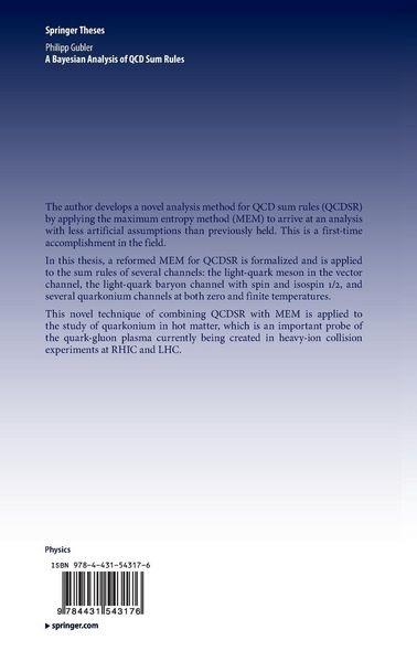 Produktbild: A Bayesian Analysis of QCD Sum Rules