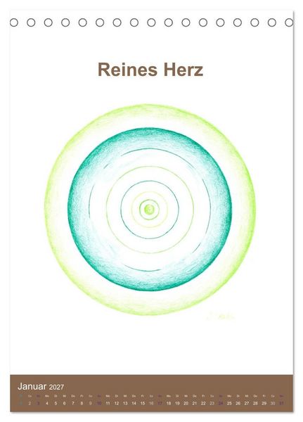 Produktbild: Delfinheilsymbole (Tischkalender 2027 DIN A5 hoch), CALVENDO Monatskalender