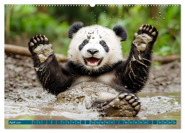 Produktbild: Plitsch, Platsch, tierisch nass (hochwertiger Premium Wandkalender 2026 DIN A2 quer), Kunstdruck in Hochglanz