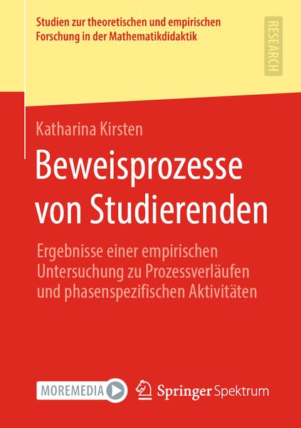 Beweisprozesse von Studierenden, Taschenbuch von Katharina Kirsten, Springer Fachmedien Wiesbaden GmbH, 9783658322410