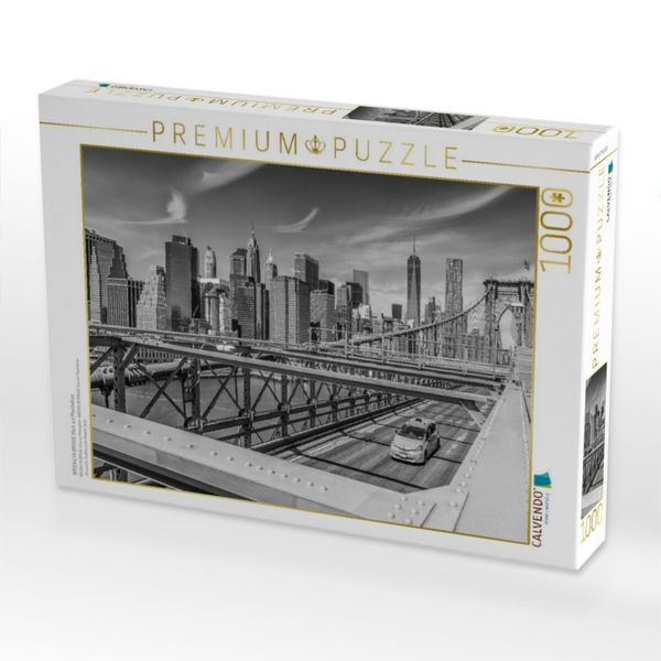 Produktbild: CALVENDO Puzzle BROOKLYN BRIDGE Blick auf Manhattan | 1000 Teile Lege-Gr&ouml;&szlig;e 64x48cm Foto-Puzzle f&uuml;r gl&uuml;ckliche Stunden