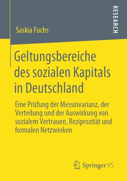 Produktbild: Geltungsbereiche des sozialen Kapitals in Deutschland