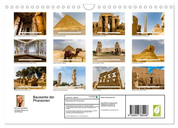 Produktbild: Bauwerke der Pharaonen (Wandkalender 2026 DIN A4 quer), CALVENDO Monatskalender
