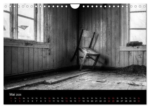Produktbild: Objekte in schwarz weiss (Wandkalender 2026 DIN A4 quer), CALVENDO Monatskalender