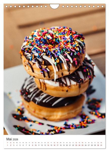 Produktbild: Donuts - Die runden Gaumenfreuden. (Wandkalender 2026 DIN A4 hoch), CALVENDO Monatskalender