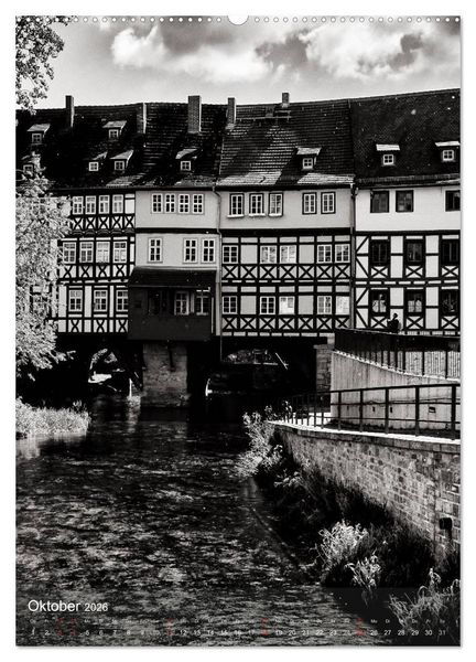 Produktbild: Ein Blick auf Erfurt (Wandkalender 2026 DIN A2 hoch), CALVENDO Monatskalender