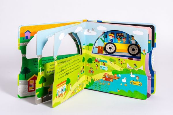 Produktbild: Rundherum! Mein Drehspa&szlig;-Buch &ndash; Unterwegs mit dem Bus