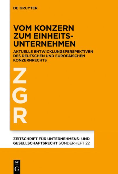 Produktbild: Vom Konzern zum Einheitsunternehmen