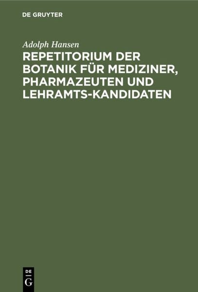 Produktbild: Repetitorium der Botanik f&uuml;r Mediziner, Pharmazeuten und Lehramts-Kandidaten