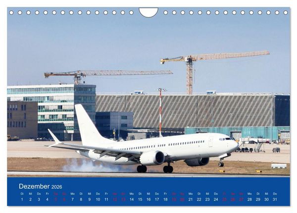 Produktbild: Besondere Flugzeuge am Flughafen Stuttgart (Wandkalender 2026 DIN A4 quer), CALVENDO Monatskalender