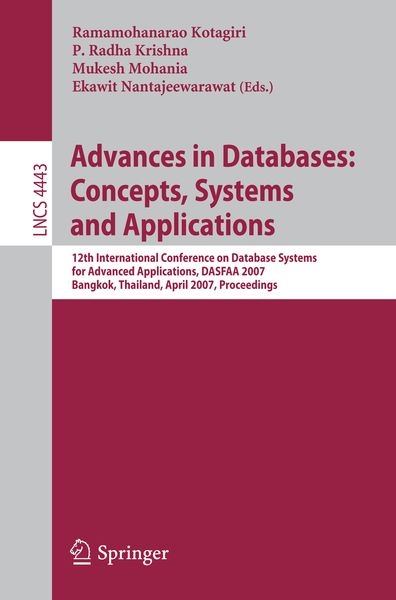 Produktbild: Advances in Databases: Concepts, Systems and Applications