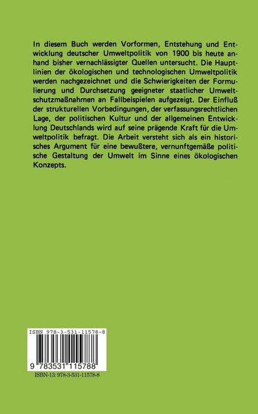 Produktbild: Umweltpolitik in Deutschland