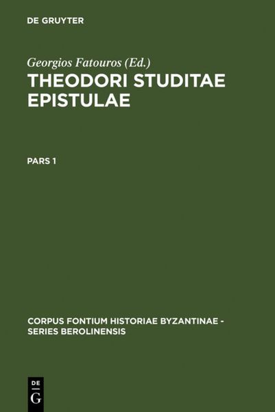 Produktbild: Theodori Studitae Epistulae