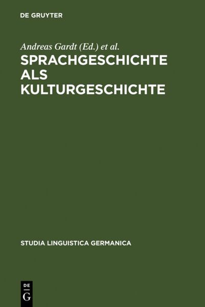Produktbild: Sprachgeschichte als Kulturgeschichte