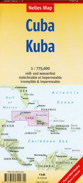 Produktbild: Nelles Map Landkarte Cuba/Kuba