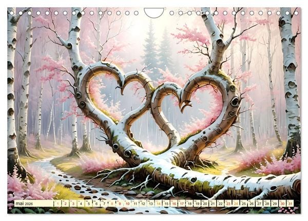 Produktbild: Bouleaux adorables (Calendrier mural 2026 DIN A4 vertical), CALVENDO calendrier mensuel