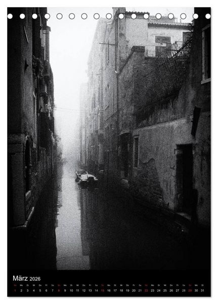 Produktbild: Venice Noir - Das etwas andere Venedig (Tischkalender 2026 DIN A5 hoch), CALVENDO Monatskalender