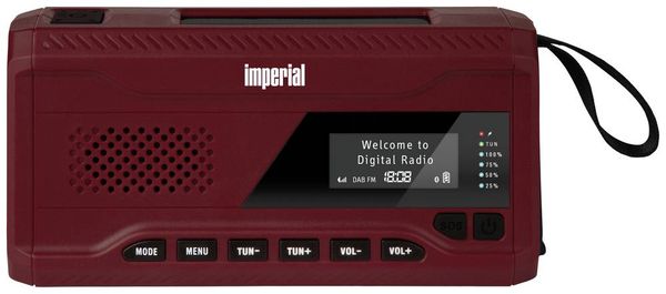 Imperial DABMAN OR 2 Outdoorradio DAB+, UKW Notfallradio, Bluetooth®, USB Akku-Ladefunktion, Handkurbel, Solarpanel, Tas