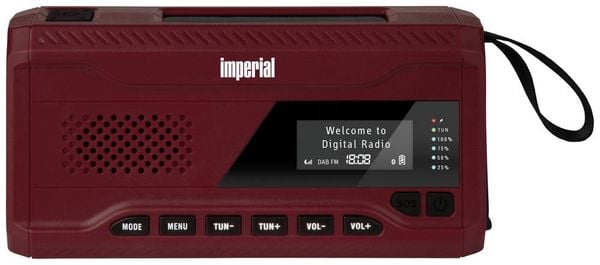 Imperial DABMAN OR 2 Outdoorradio DAB+, UKW Notfallradio, Bluetooth®, USB Akku-Ladefunktion, Handkurbel, Solarpanel, Tas