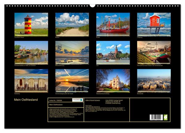 Produktbild: Mein Ostfriesland (Wandkalender 2026 DIN A2 quer), CALVENDO Monatskalender