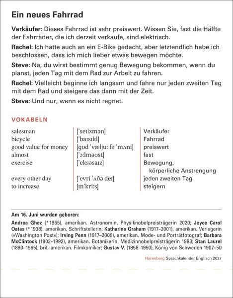 Produktbild: Englisch Sprachkalender 2027 - Englisch lernen leicht gemacht - Tagesabrei&szlig;kalender