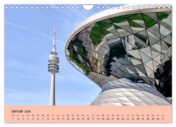Produktbild: M&uuml;nchen - Unterwegs in der bayrischen Landeshauptstadt (Wandkalender 2026 DIN A4 quer), CALVENDO Monatskalender
