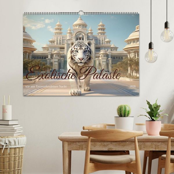 Produktbild: Exotische Pal&auml;ste (Wandkalender 2026 DIN A2 quer), CALVENDO Monatskalender