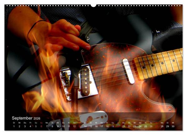 Produktbild: Rockgitarren Power (Wandkalender 2026 DIN A2 quer), CALVENDO Monatskalender