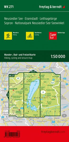 Produktbild: freytag & berndt Wanderkarte Neusiedler See, Eisenstadt - Leithagebirge - Rust - Sopron - Nationalpark Neusiedler See - Seewinke 1:50.000