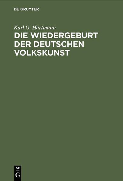 Produktbild: Die Wiedergeburt der deutschen Volkskunst