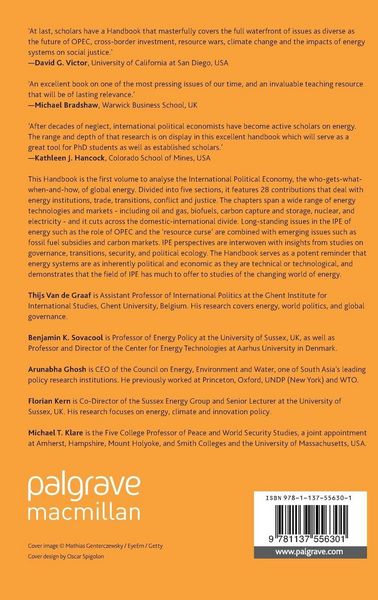 Produktbild: The Palgrave Handbook of the International Political Economy of Energy
