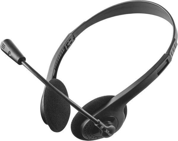 Trust Primo Chat Computer On Ear Headset kabelgebunden Stereo Schwarz Lautstärkeregelung